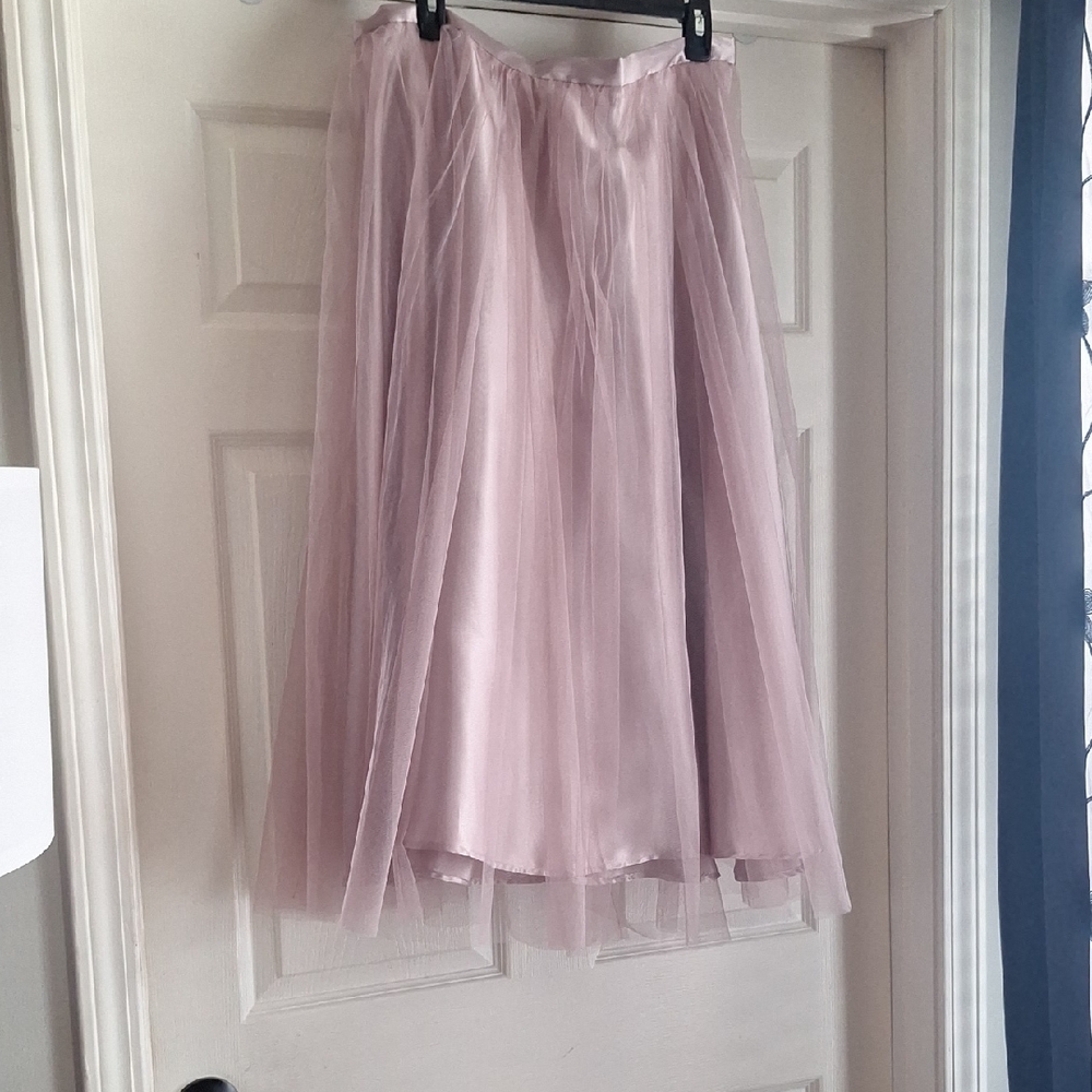 Alex Evenings Mauve A-Line Tulle Skirt